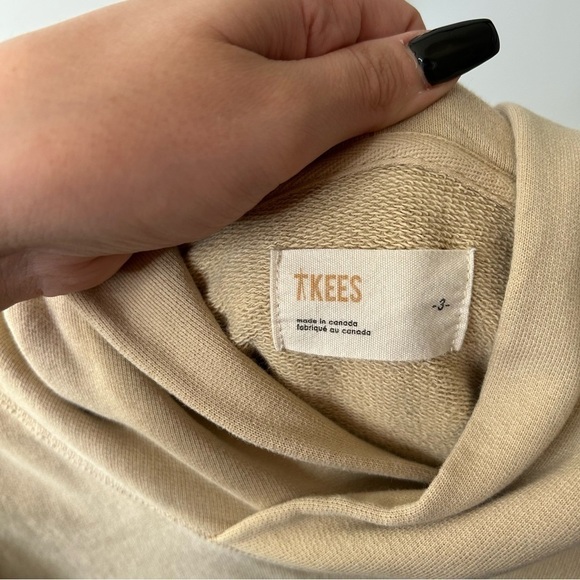 [3] TKEES Beige Core Hoodie 100% Cotton Heavyweight Hoodie Made In Canada - Picture 13 of 13